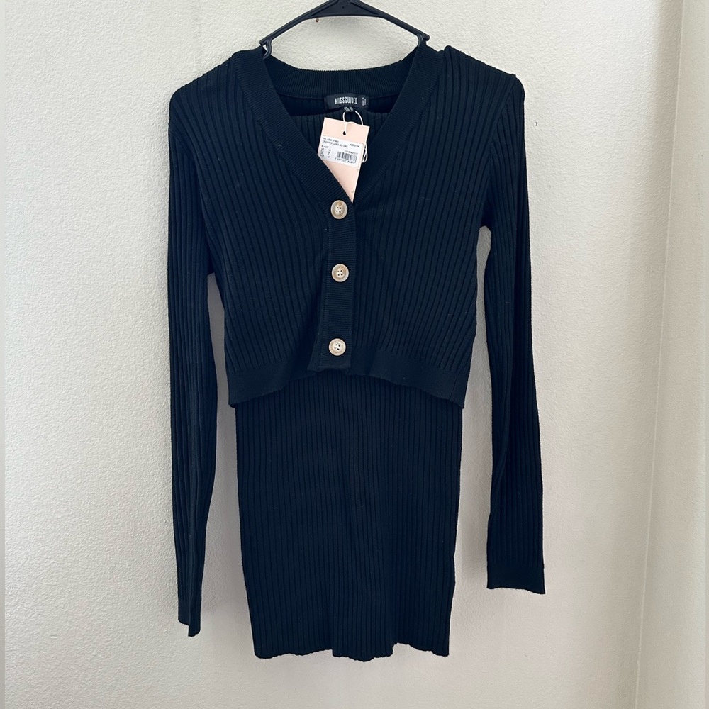 Missguided Cropped Cardi Co Ord & Midaxi Skirt